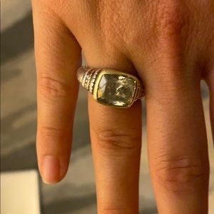 Judith Ripka 18k Canary cocktail ring